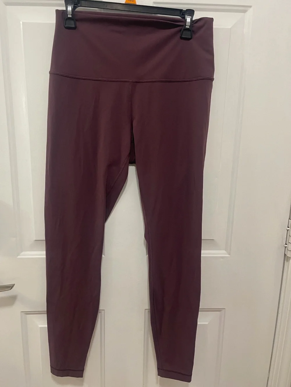Lululemon High-Waist Athletic Leggings in Wine Sz 12 sports yoga